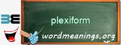 WordMeaning blackboard for plexiform